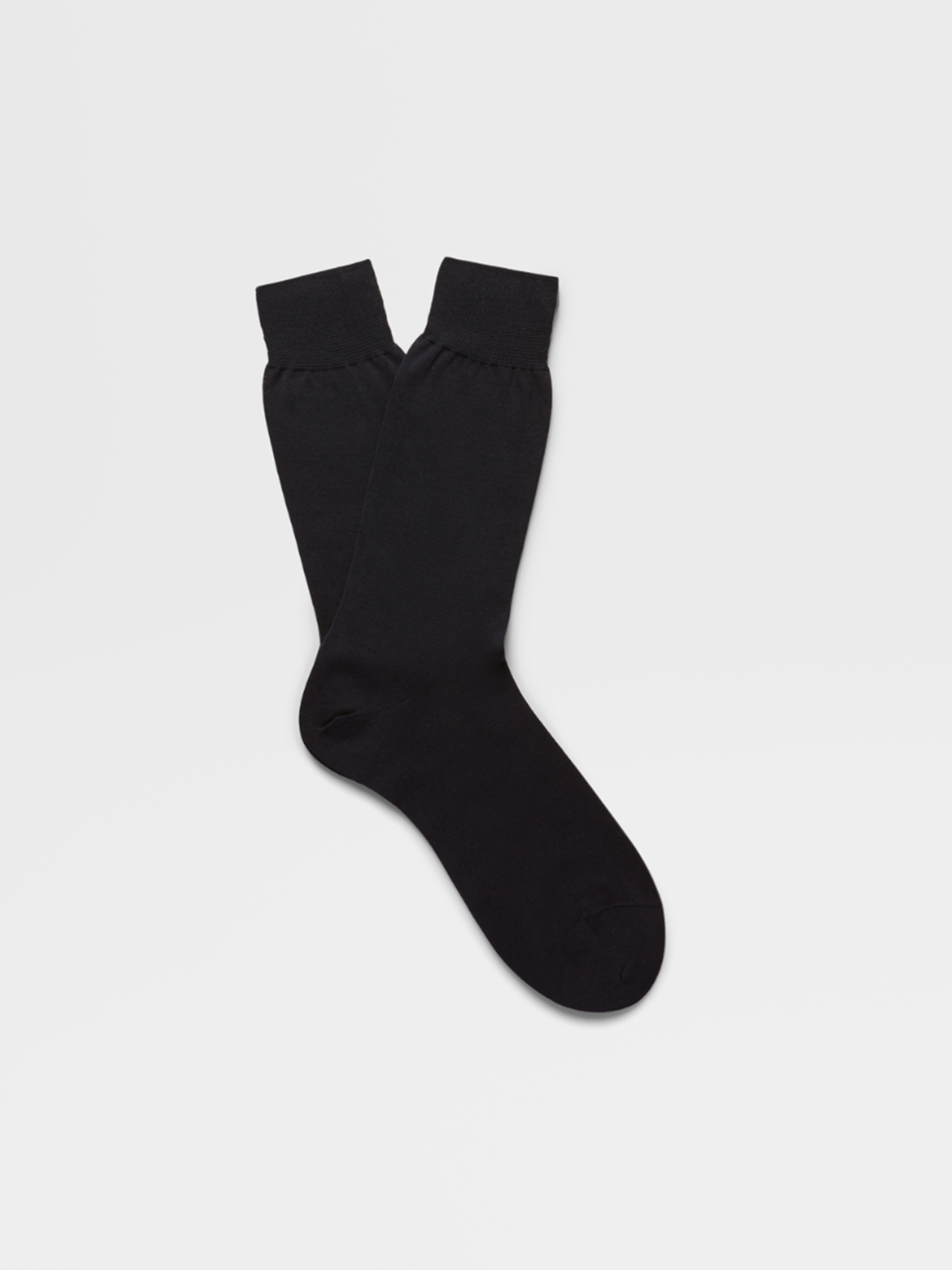 Plain Navy Blue Mid Calf Socks
